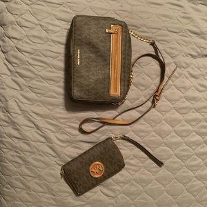 Michael Kors purse with matching wallet